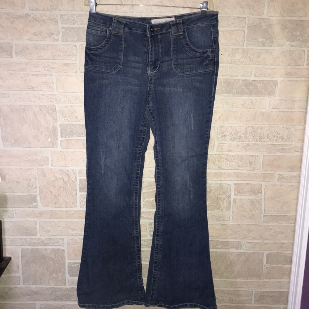 Fashion Bug Women's Dark Blue Flared Jeans